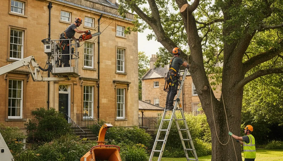 Tree service crew in Easton, PA providing professional tree removal and trimming services