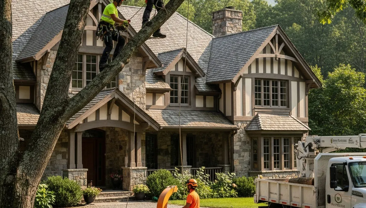 Tree service crew in Easton, PA providing professional tree care and removal services