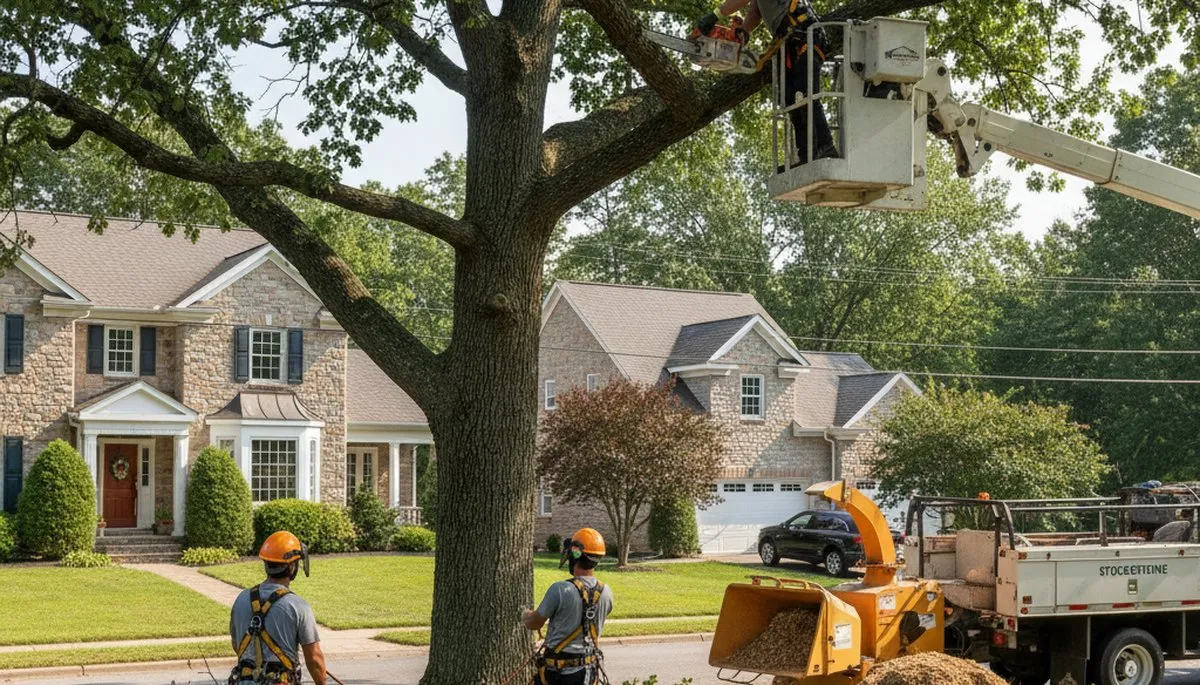 Tree service crew in Easton, PA providing professional tree trimming and removal services